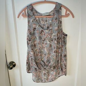 Azoe Floral Sleeveless Top - Baby Blue - Medium